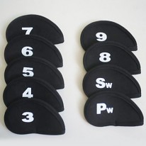 Set of 9 Golf Iron Covers For Golf Wateproof PU Le...