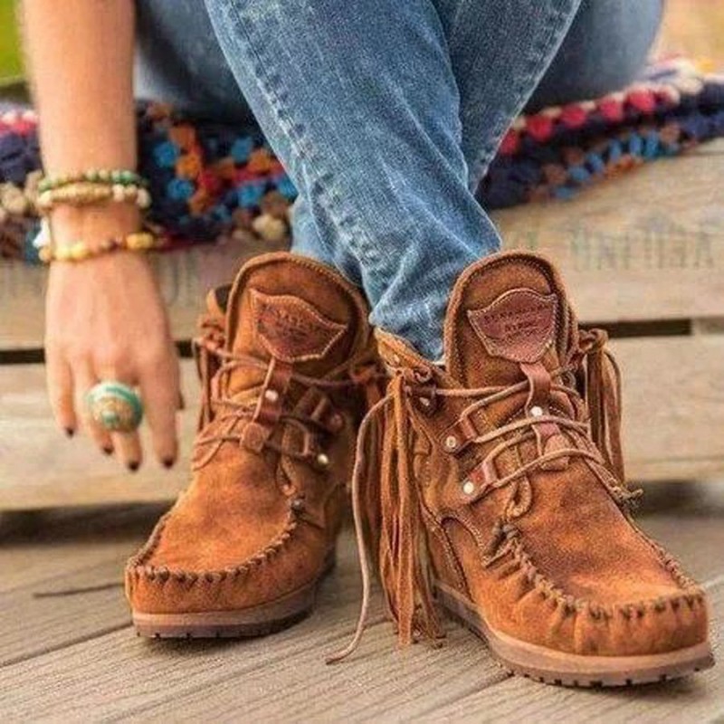 Women's Suede Retro Anle Boots